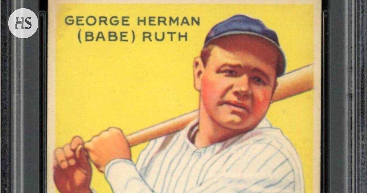 Babe Ruthin kortti vuodelta 1933 on arvioitu 5,2 miljoonan dollarin arvoise...