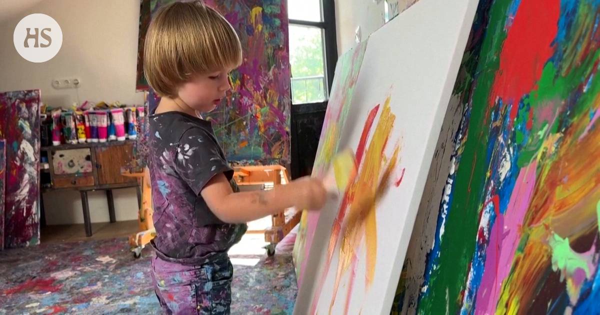 A two-year-old German child earns hundreds of thousands of euros from his paintings