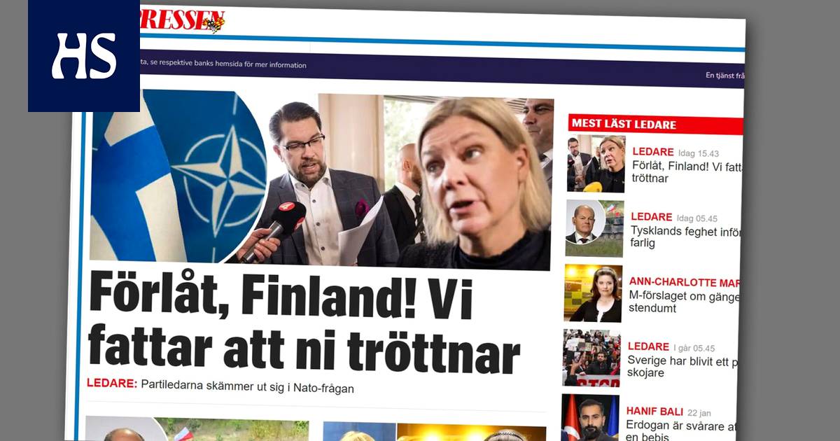 Ruotsalaislehti’s editorial: “Sorry Finland, you can go ahead to NATO” – Foreign Countries