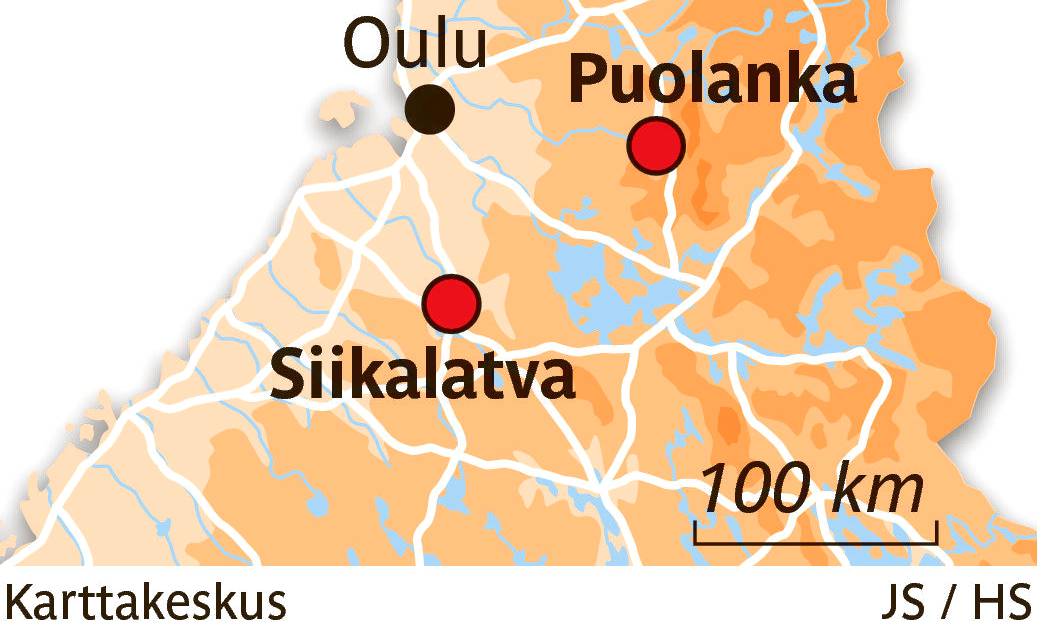 Puolanka ja Siikalatva oli merkitty karttaan väärin - Kotimaa 