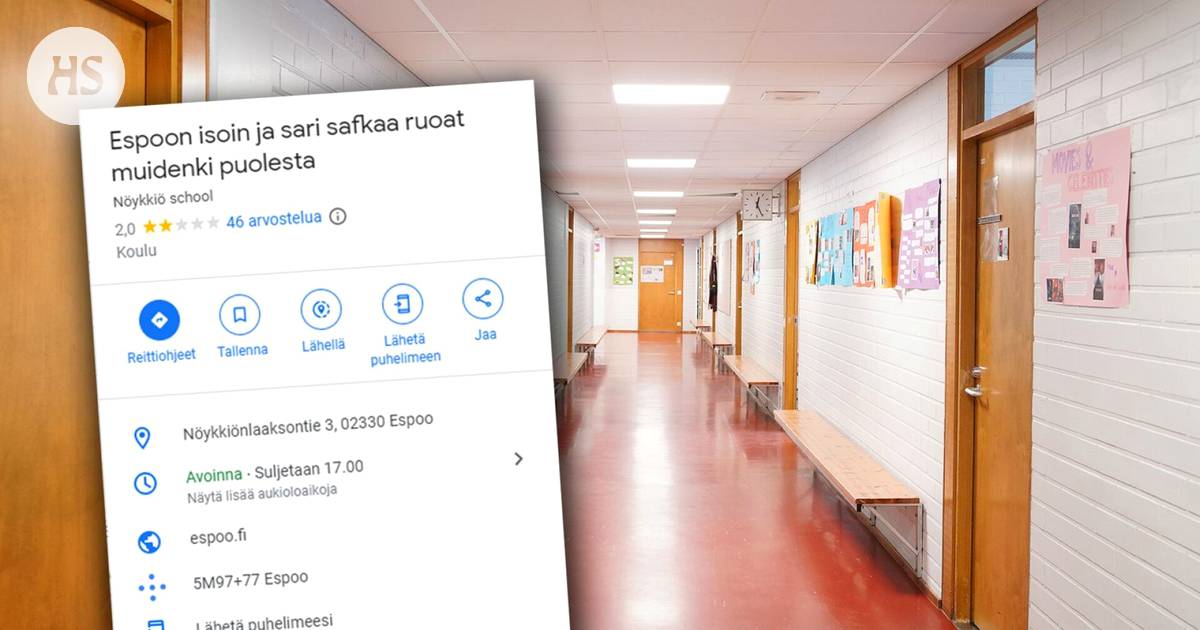 Google puuttuu espoolaiskoulun oppilaiden tekemään pilkkaan - Espoo 
